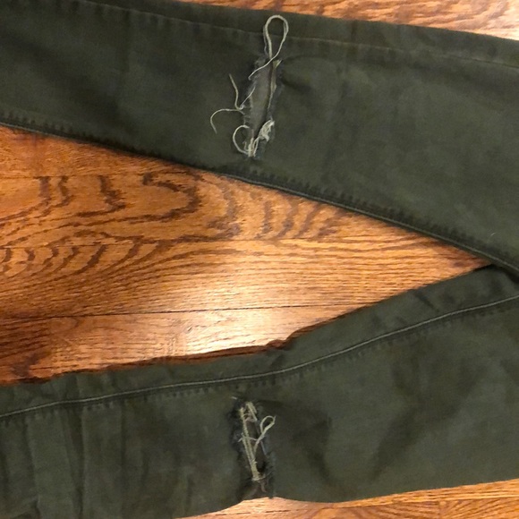 Just Black army green skinny jeans size 25 - Picture 4 of 8